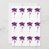 ベビーイン開花ガールベビーシャワーパープルバラ2024 招待状 (裏面)