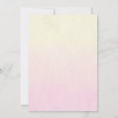 ベビーイン開花ガールベビーシャワー 招待状 (裏面)