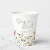 ベビーイン開花ガールベビーシャワー 紙コップ (正面)