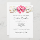 ベビーイン開花クラシック牡丹 招待状 (正面/裏面)