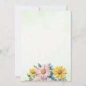 ベビーイン開花グリーンベビーシャワー招待状 招待状 (裏面)