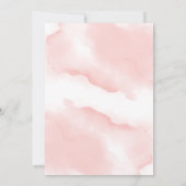 ベビーイン開花グリーンリーピンク赤ちゃんシャワー招待状 招待状 (裏面)