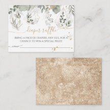 ベビーイン開花グリーン&金ゴールドベビーシャワーおむつ