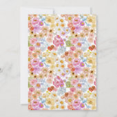 ベビーイン開花コーラル&ピーチフローラベビーシャワー 招待状 (裏面)