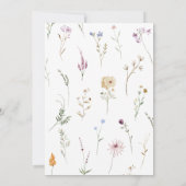 ベビーイン開花シックフローラベビーシャワー 招待状 (裏面)