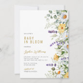 ベビーイン開花シャモミール&ユーカリプタスベビーシャワー 招待状 (正面)