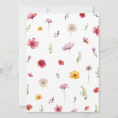 ベビーイン開花シャワー子供部屋韻ゲームカード 招待状 (裏面)