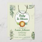 ベビーイン開花ジャングルシャワーボーイ招待状 招待状 (正面/裏面)