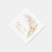 ベビーイン開花ソフトライトフラワーベビーシャワー スタンダードカクテルナプキン (角)