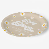 ベビーイン開花タンデイジー花フローラベビーシャワー ペーパープレート (アングル)