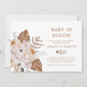 ベビーイン開花ダークテラコッタボホブーケ 招待状 (正面)