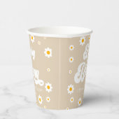 ベビーイン開花デイジーフラワーフローラタンベビーシャワー 紙コップ (右)