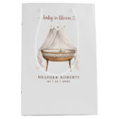 ベビーイン開花トレンディーボホベイビーシャワー ミディアムペーパーバッグ (正面)