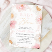 ベビーイン開花パステルフローラベビーシャワー招待状 招待状