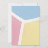 ベビーイン開花パステルワイルドフラワーベビーシャワー 招待状 (裏面)