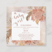 ベビーイン開花パンパスグラスアジサイ予約リクエスト エンクロージャーカード (正面)