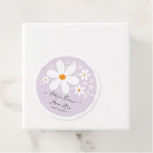 ベビーイン開花パープルデイジーベビーシャワー フェイバータグ (インサイチュ)