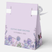 ベビーイン開花パープルフローラベビーシャワーパーティー フェイバーボックス (裏面)