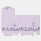 ベビーイン開花パープルフローラベビーシャワーパーティー フェイバーボックス (見開き)