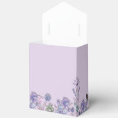 ベビーイン開花パープルフローラベビーシャワーパーティー フェイバーボックス (見開き)