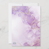 ベビーイン開花パープルフローラベビーシャワー招待状 招待状 (裏面)