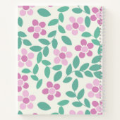 ベビーイン開花ピンクデイジーベビーシャワーノートブック ノートブック (裏面)