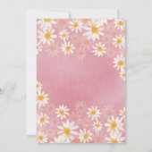 ベビーイン開花ピンクデイジーベビーシャワー招待状 招待状 (裏面)