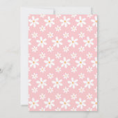 ベビーイン開花ピンクデイジーベビーシャワー招待状 招待状 (裏面)