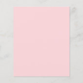 ベビーイン開花ピンクフローラ予算シャワー招待状 (裏面)