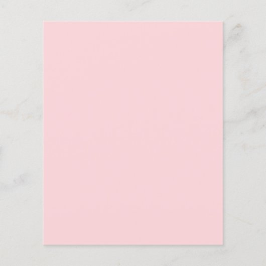 ベビーイン開花ピンクフローラ予算シャワー招待状 (裏面)