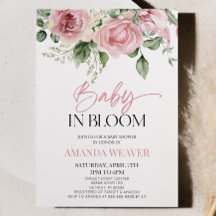 ベビーイン開花ピンクフローラ花赤ちゃんシャワー