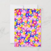 ベビーイン開花ピンクベビーシャワー招待状 案内状 (裏面)