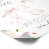 ベビーイン開花ピンクボウおむつラッフル ポスター (角)