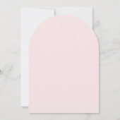 ベビーイン開花ピンクボウガールベビーシャワー 招待状 (裏面)