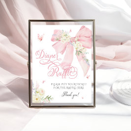 ベビーイン開花ピンクボウフローラおむつラッフル ポスター