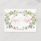 ベビーイン開花ピンクボウフローラガールベビーシャワー エンクロージャーカード (正面)