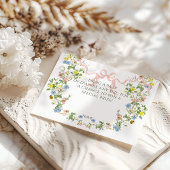 ベビーイン開花ピンクボウフローラガールベビーシャワー エンクロージャーカード