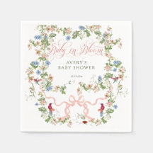 ベビーイン開花ピンクボウフローラガールベビーシャワー