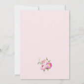 ベビーイン開花ピンクボウベビーシャワー招待状 招待状 (裏面)