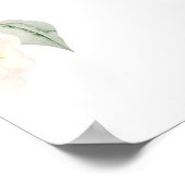 ベビーイン開花ピンクボウ赤ちゃんシャワー歓迎 ポスター (角)