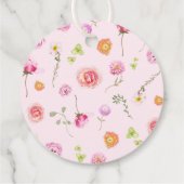 ベビーイン開花ピンクボウ赤ちゃんシャワー フェイバータグ (裏面)