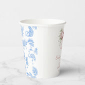 ベビーイン開花ピンクボウ赤ちゃんシャワー 紙コップ (右)