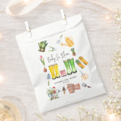 ベビーイン開花ピンクレインブーツガーデニング フェイバーバッグ (クリップ留めされた状態)