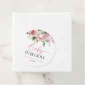 ベビーイン開花ピンクローズフローラベビーシャワー フェイバータグ (インサイチュ)