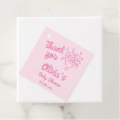 ベビーイン開花ピンク描フローラ赤ちゃんシャワー フェイバータグ (インサイチュ)