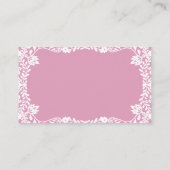 ベビーイン開花ピンク赤ちゃんシャワーおむつラッフル エンクロージャーカード (裏面)