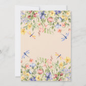 ベビーイン開花ピーチワイルドフラワーベビーシャワー 招待状 (裏面)