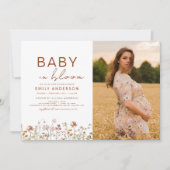 ベビーイン開花フォトベビーシャワーガーデン 招待状 (正面)