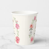 ベビーイン開花フラワーをテーマにした赤ちゃんシャワーカスタム 紙コップ (右)