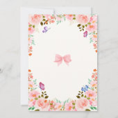 ベビーイン開花フラワーバタフライガーデンベビーシャワー サンキューカード (裏面)